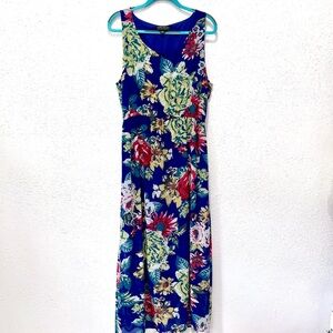 Forever 21 Blue Pink Scoop Neck‎ Maxi Dress 2X